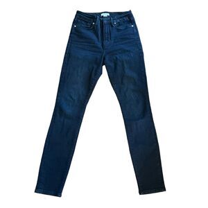 Good American Good Legs Cropped Jeans Blue Blue Dark Wash Skinny 6 28